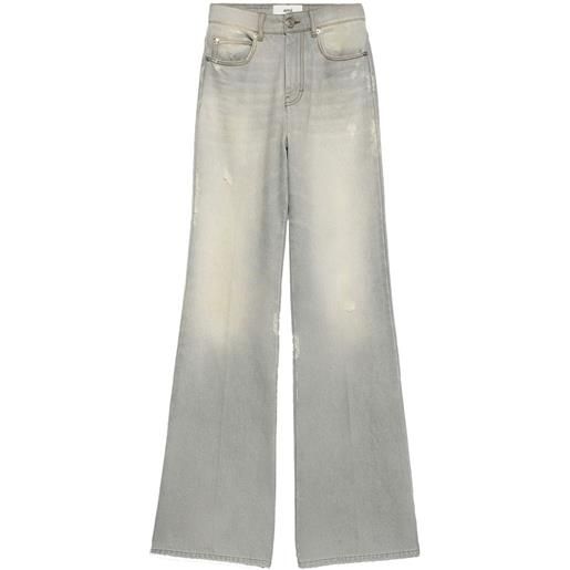 AMI Paris jeans a gamba ampia - grigio
