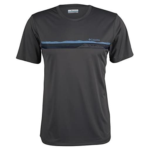 Columbia hike t-shirt, city grey, streamlined graphic, xs uomo