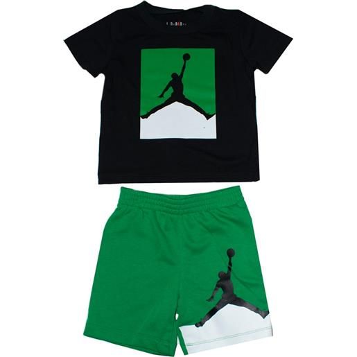 Nike jordan completo t-shirt e shorts da neonato jumpman grigio