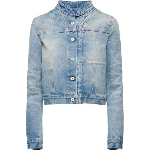 Y/PROJECT giacca cropped in denim / gancini
