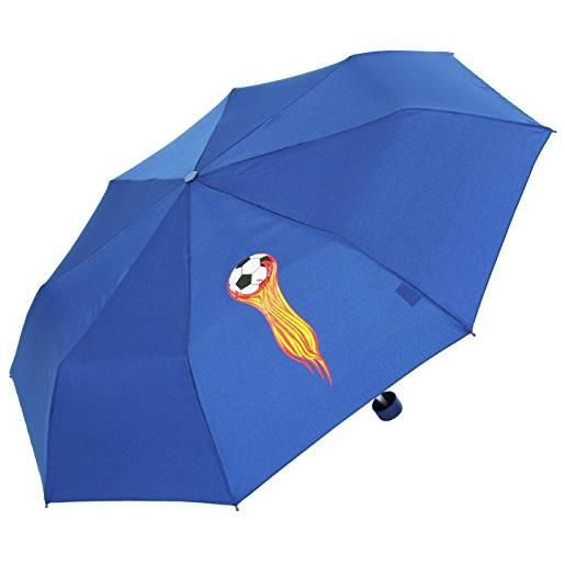 Derby ombrello tascabile per bambini e ragazzi light kids blu, fireball. (blu) -. 