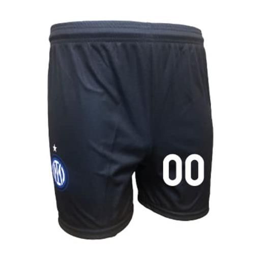 Generico pantaloncini calcio per tifosi neroazzurri prodotto ufficiale replica autorizzata - personalizzabile con il tuo numero preferito - taglie da bambini e adulti (m-adulto)