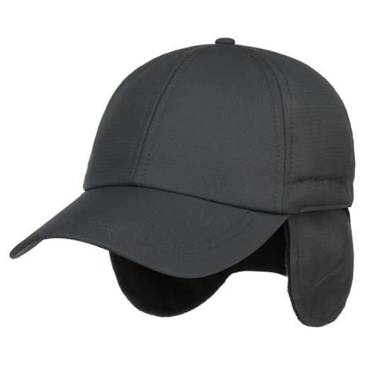 LIPODO cappellino paraorecchie 3m thinsulate donna/uomo - cappello invernale berretto baseball con visiera estate/inverno - s (55-56 cm) nero