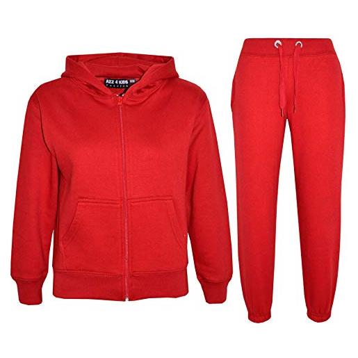 A2Z 4 Kids plain tracksuit hoodie con joggers jogging suit sweatpants - plain tracksuit blue 5-6
