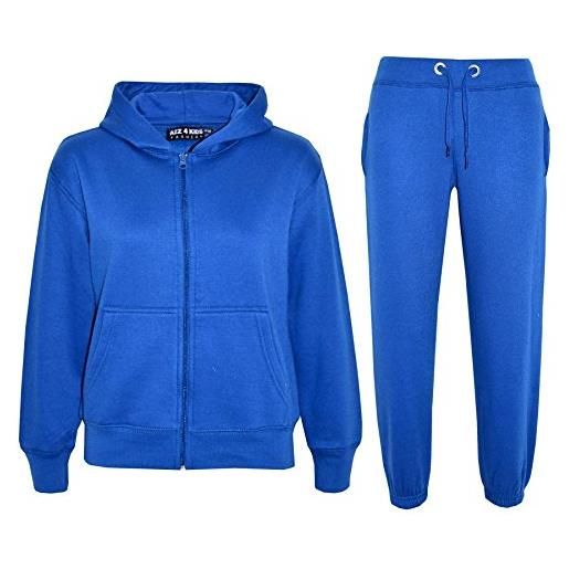 A2Z 4 Kids plain tracksuit hoodie con joggers jogging suit sweatpants - plain tracksuit neon orange 3-4