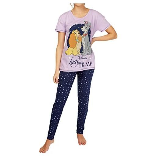 Disney pigiama per donna lady and the tramp blu xx-large