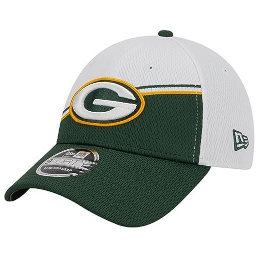 New Era green bay packers nfl 2023 sideline white green 9forty stretch snapback cap - one-size