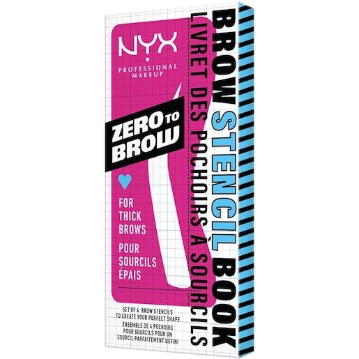 NYX Professional Makeup trucco degli occhi sopracciglia zero to brow stencil thick brow