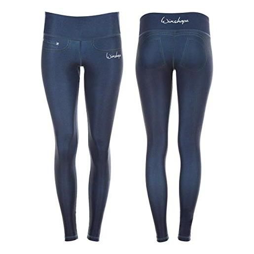 WINSHAPE functional power shape jeans leggings ael102, donna, blu ricco, l