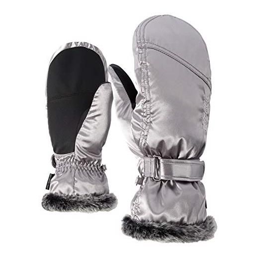 Ziener kem mitten lady glove donna, guanti da sci/sport invernali, caldi e traspiranti, grigio, 6.5