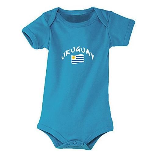 Supportershop body bébé uruguay neonato, colore acqua unisex-bimbi 0-24, blu-bleu aqua, fr: s (taille fabricant: 3-6 mois)