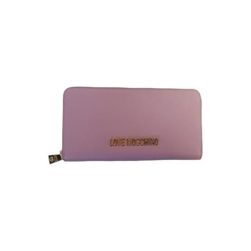 Love Moschino portafoglio con zip da donna marchio, modello jc5700pp1hld0, realizzato in pelle sintetica. Rosa