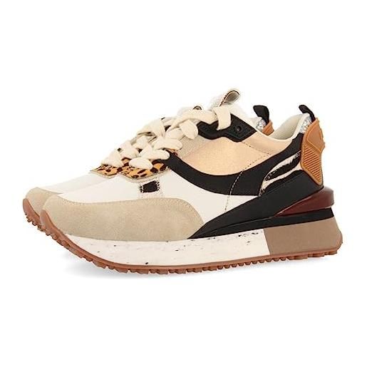 GIOSEPPO sneakers bianche con un mix di fantasie da donna kaprun