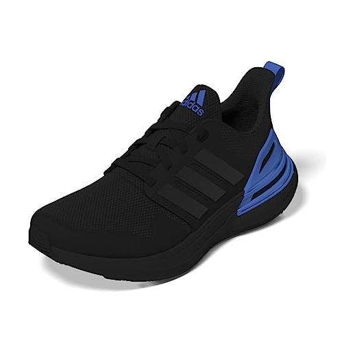 adidas rapidasport k, shoes-low (non football), core black/reflective/bright royal, 35 eu