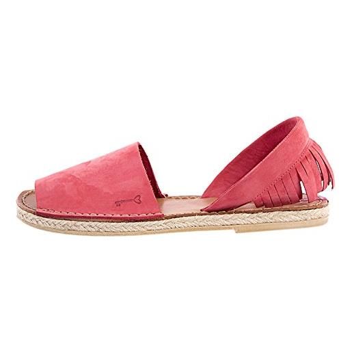 TITI COUTURE classic, sandali con piattaforma piatta donna, rosso campari red, 36 eu