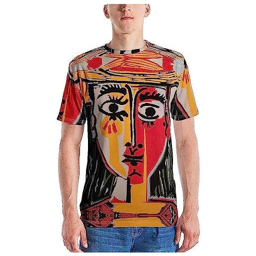owow pablo picasso t-shirt vintage famous paintings all over printing tee shirt(large)