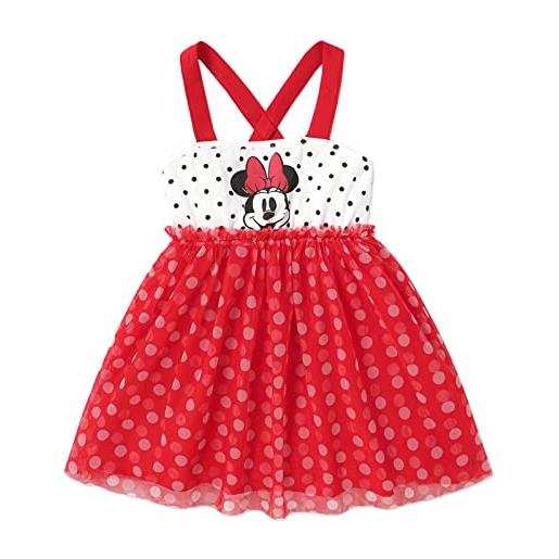 Disney minnie mouse girls dress layered tulle tutu dress red 3-4 years
