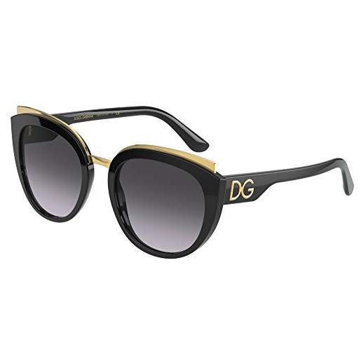 Dolce & Gabbana occhiali da sole print family dg 4383 black/grey shaded 54/21/145 donna