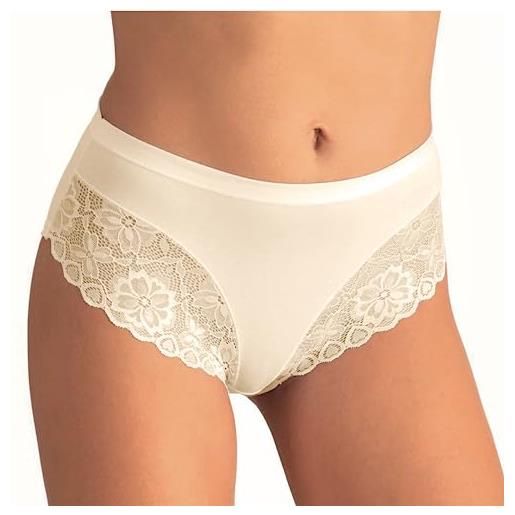 Frames set 6 mutande donna cotone slip donna cotone pizzo made in italy mutandine morbide intimo donna pizzo elasticizzate morbide e sexy nere beige bianco vita media