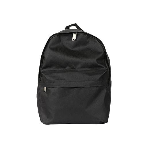Ciabalù zaino backpack uomo donna in tessuto per lavoro, scuola o tempo libero (nero)