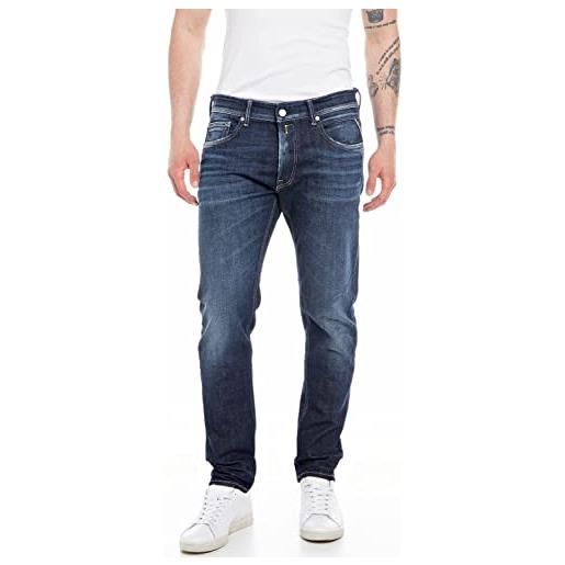 REPLAY jeans uomo willbi regular fit elasticizzati, blu (dark blue 007), w33 x l34