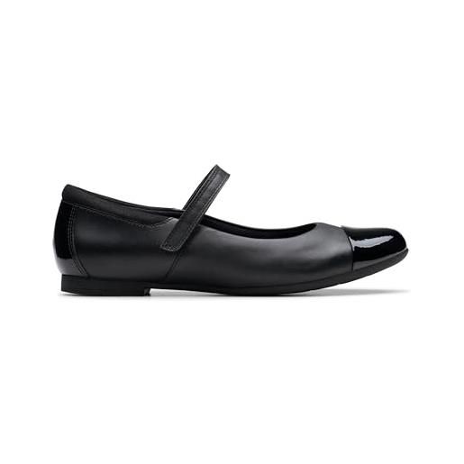 Clarks scala gem y, ballerine, bambine e ragazze, nero (black interest), 32 eu larga