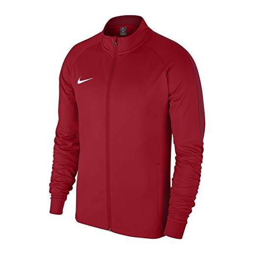 Nike academy18 knit track, felpa full zip uomo, rosso (university red/gym red/bianco), l