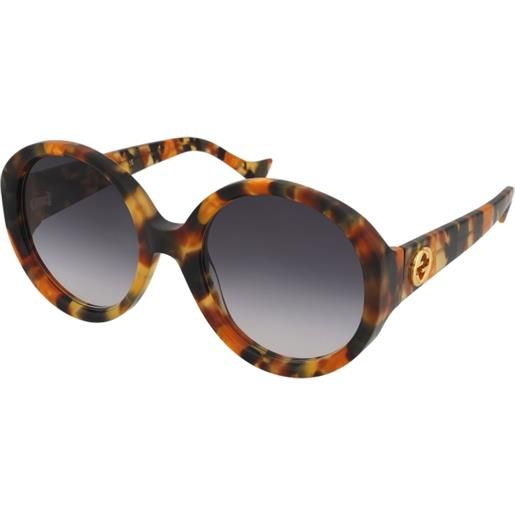 Gucci gg1256s 004 | occhiali da sole graduati o non graduati | plastica | tondi | havana, giallo | adrialenti