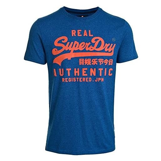 Superdry m10026xp t-shirt, blu (hyper cobalt grit), xx-large (taglia produttore: 2xl) uomo