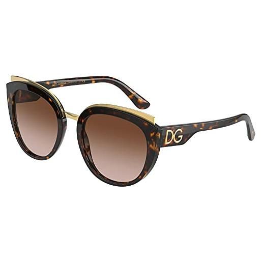 Dolce & Gabbana occhiali da sole print family dg 4383 dark havana/brown shaded 54/21/145 donna