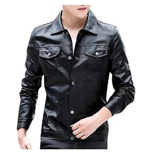 NOAGENJT giacca pelle uomo men winter leather jacket biker motorcycle zipper long sleeve coat top blouses übergangsjacke