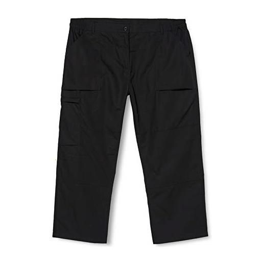 Regatta pantaloni workwear new action donna multi tasca e idro repellente (gamba ridotta), trousers, black, 8