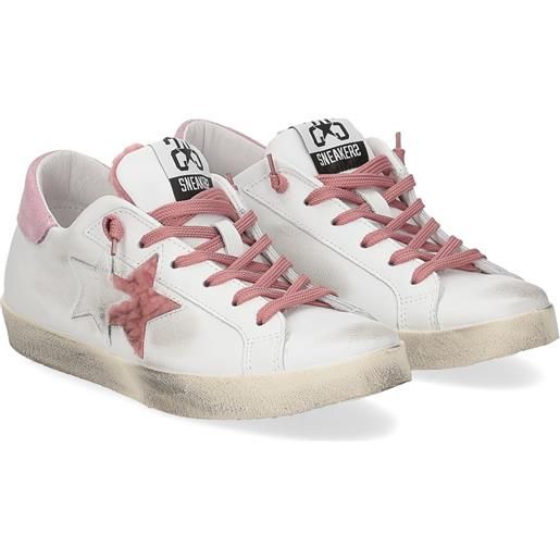 2Star sneaker low 4026 bianco rosa