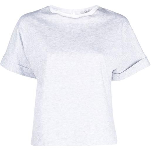 Peserico t-shirt con dettagli a contrasto - grigio
