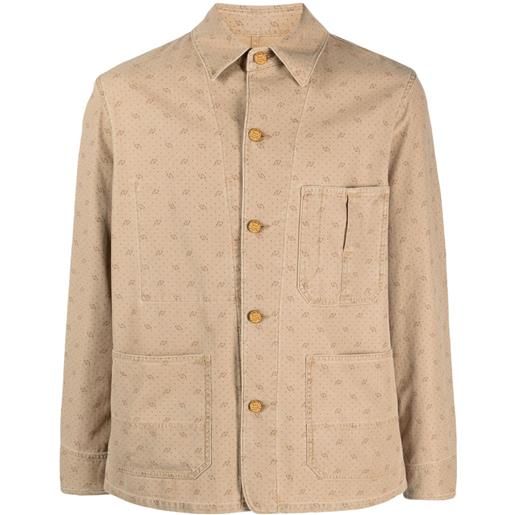 Ralph Lauren RRL giacca-camicia fulton con monogramma - toni neutri