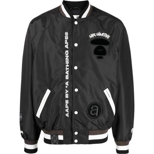 AAPE BY *A BATHING APE® bomber con ricamo - nero