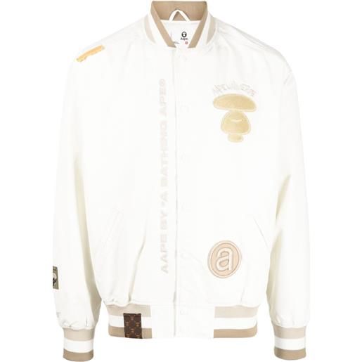 AAPE BY *A BATHING APE® bomber con ricamo - bianco