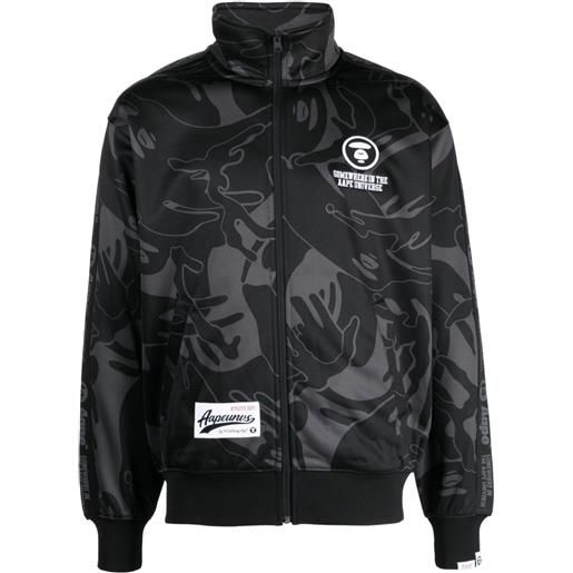 AAPE BY *A BATHING APE® giacca sportiva con stampa camouflage - nero