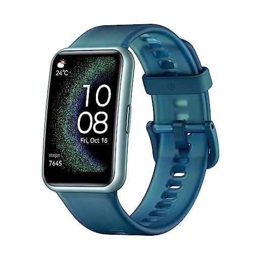 HUAWEI watch fit se, display amoled hd da 1,64", monitoraggio scientifico del sonno, gps integrato, durata della batteria 9 giorni, risposte con messaggi rapidi, compatibile con android e ios, verde+ap52