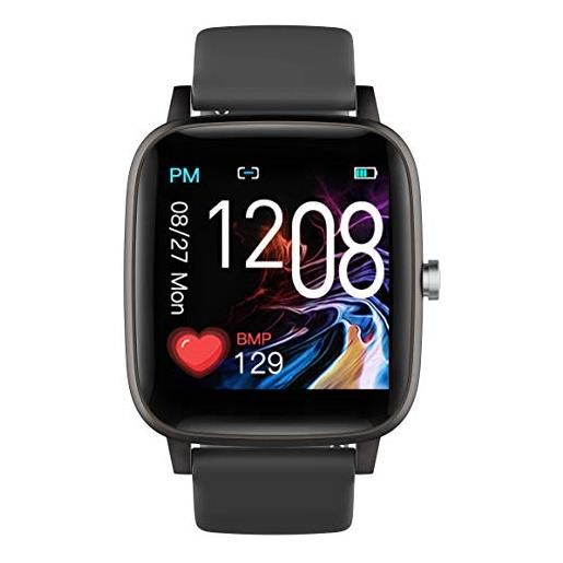 Carneo soniq+ smartwatch, propria app carneo fit, gps tramite app, misurazione automatica della frequenza cardiaca, ossigeno e temperatura corporea, misurazione dello stress, indice cardiaco, display