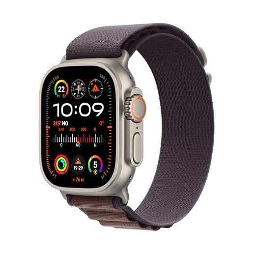 Apple watch ultra 2 gps + cellular 49mm smartwatch con robusta cassa in titanio e alpine loop indaco - large. Fitness tracker, gps di precisione, tasto azione, batteria a lunghissima durata
