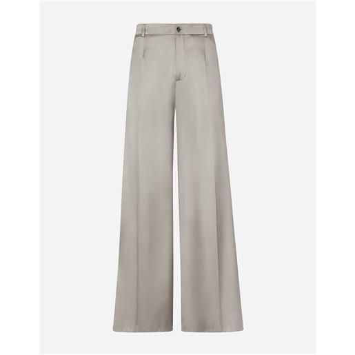 Dolce & Gabbana pantalone gamba larga seta stretch