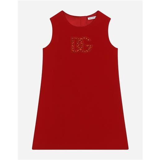 Dolce & Gabbana abito senza maniche in cady con dg patch