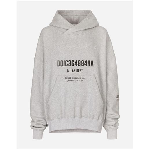 Dolce & Gabbana felpa jersey con cappuccio stampa logo