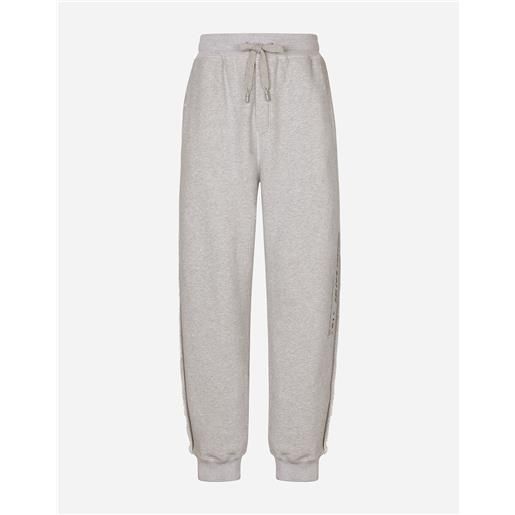 Dolce & Gabbana pantalone jogging stampa e piccole abrasioni