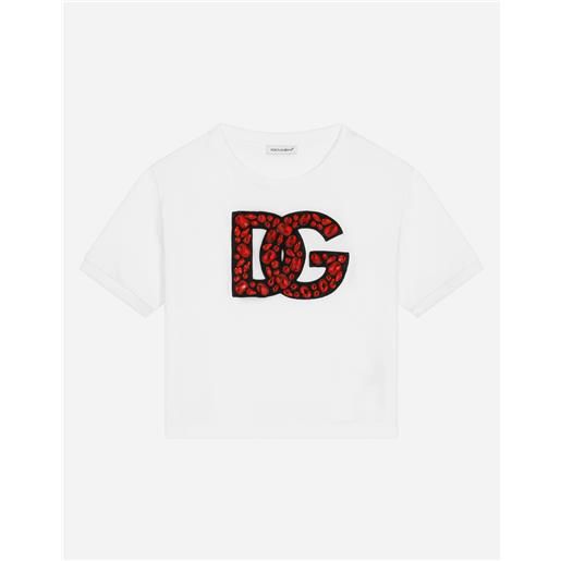 Dolce & Gabbana t-shirt manica corta in jersey con dg logo