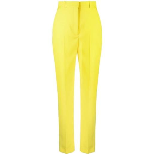 Alexander McQueen pantaloni slim a vita alta - giallo