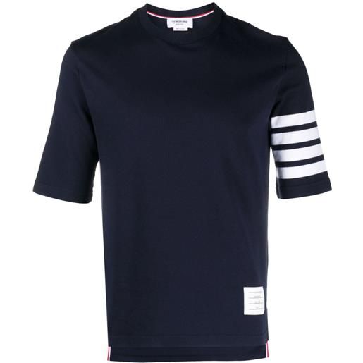 Thom Browne t-shirt con dettaglio a 4 righe - blu
