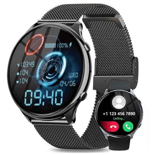 Fitonme smartwatch uomo, 1.39 orologio smart watch con effettua/risposta chiamate bluetooth, 100+ modalità sport, impermeabile ip67 orologi sportivo, fitness tracker con contapassi spo2 sonno per android ios