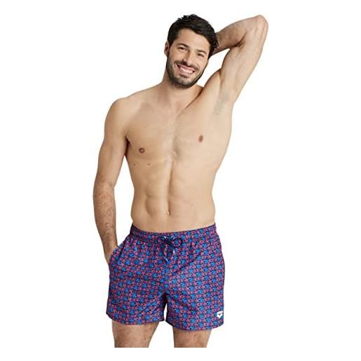 Arena allover costume uomo mare e piscina, costume da bagno in tessuto riciclato ad asciugatura rapida, costume da nuoto con slip interno in rete e tasche laterali